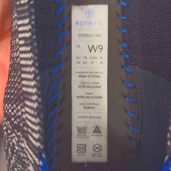 EUC Rothys The Point Flats, Heathered Indigo, Sz 9 (fit like 8.5) - Picture 7 of 8